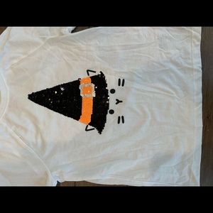Halloween Cat and Jack Girls sequin shirt (6/6X)